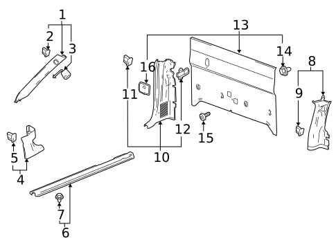 Interior Trim - Cab for 2005 Chevrolet Colorado #0