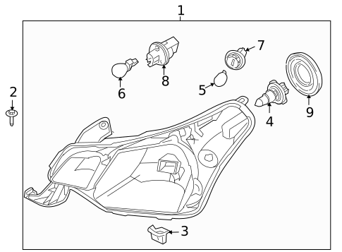Headlamp Components for 2008 Ford Focus #0