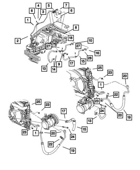 Air Conditioner and Heater Plumbing for 2003 Dodge Intrepid #0