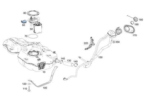 Fuel Tank with Detachable Parts for 2026 Mercedes-Benz CLA250 #0