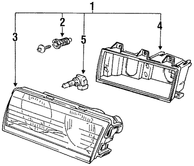 63121387862 - Electrical: Headlamp Assembly for BMW Image