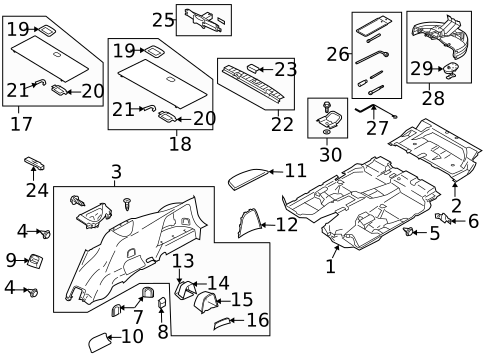 Interior Trim - Rear Body for 2013 Subaru Tribeca #0