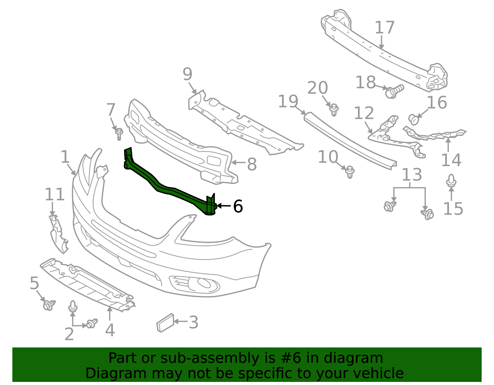 57713XA09A 2008 2014 Subaru Tribeca Upper Beam Subaru Parts HQ 57713xa09a-2008-2014-subaru-tribeca-upper-beam-subaru-parts-hq