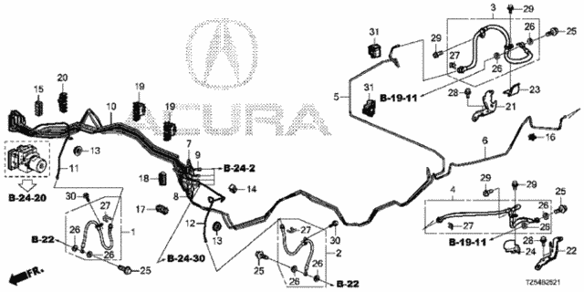 Brake Lines (VSA) (2) for 2020 Acura MDX #0