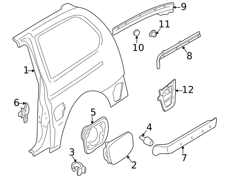 Side Panel & Components for 2002 Nissan Quest #0