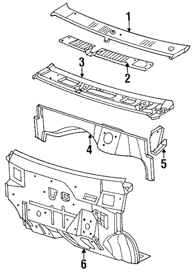 4278057 - Body: Cowl Panel for Mopar Image