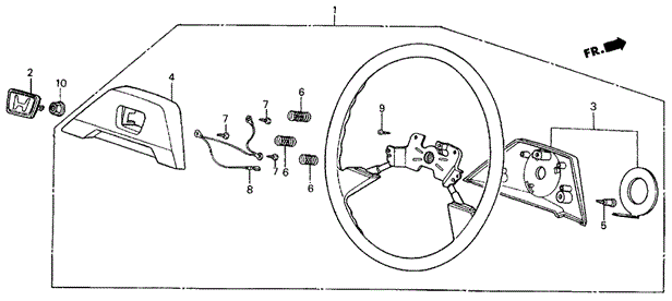 Steering Wheel ('84-'85) (1) for 1984 Honda Civic #0