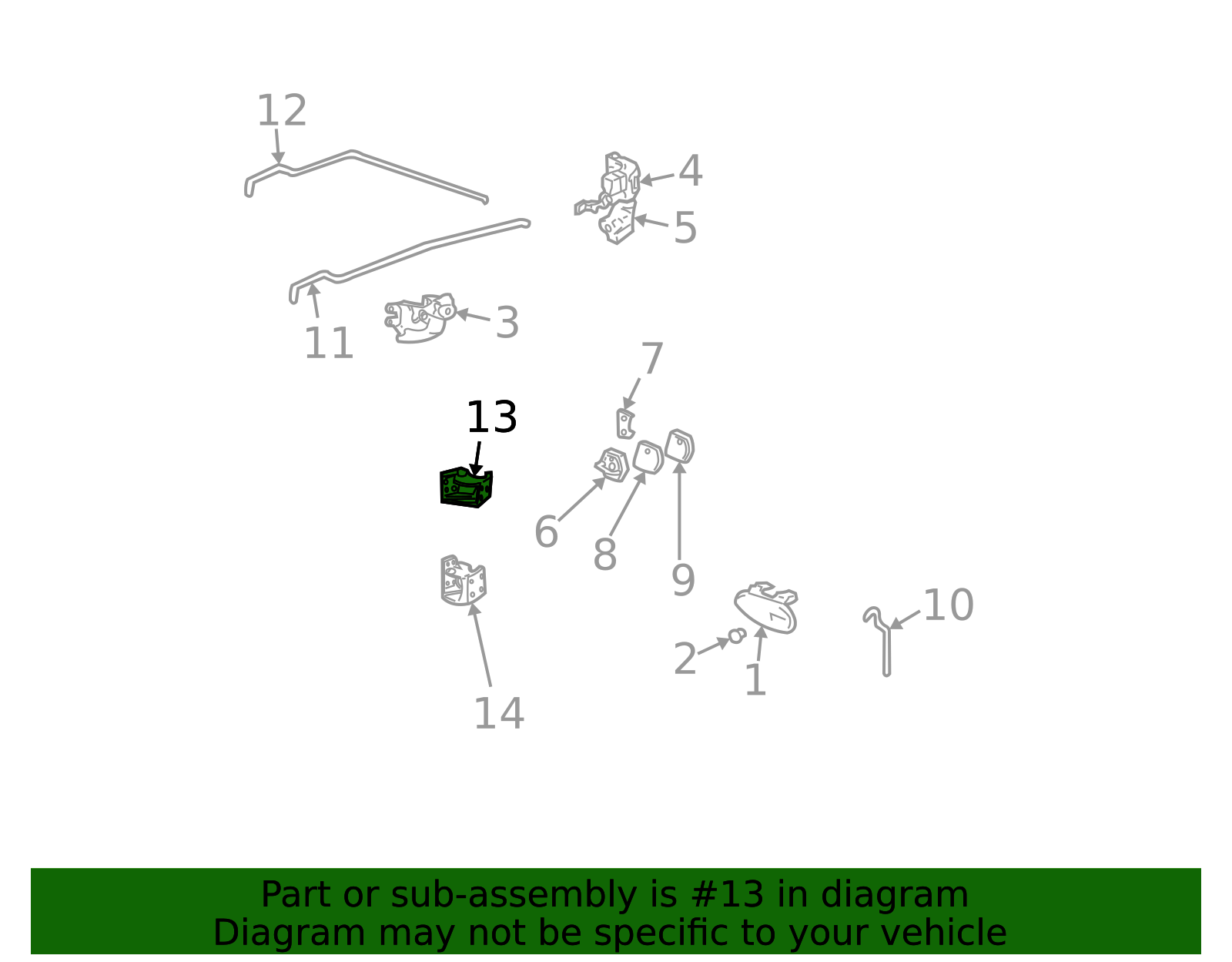 1997-2005 GM Upper Hinge 88898944 GM | GMPartsDirect.com