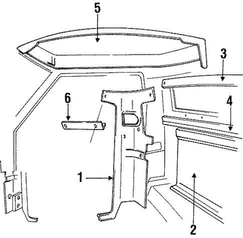 Interior Trim - Cab for 1991 Ford Ranger #0