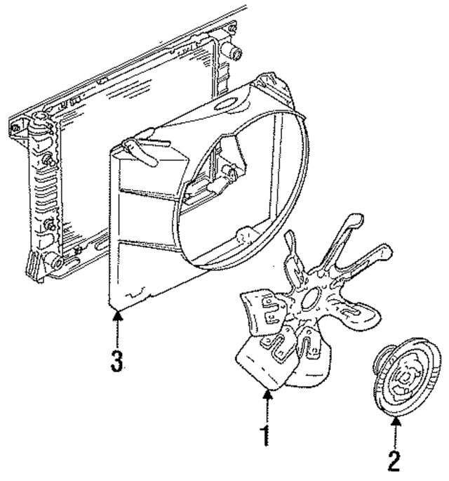 F3SZ8600B - Cooling System: Fan for Ford: Thunderbird | Mercury: Cougar Image