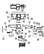 68232091AA - Interior Trim: Instrument Panel Reinforcement for Jeep: Wrangler, Wrangler JK Image