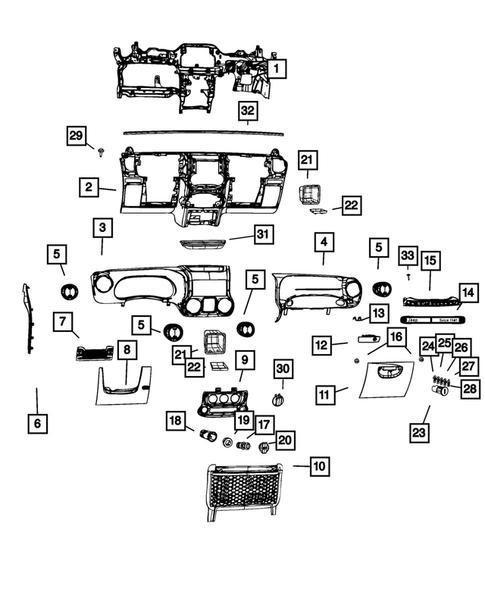 Instrument Panel for 2017 Jeep Wrangler #0