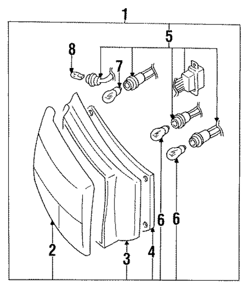 Bulbs - Chassis for 1991 Isuzu Impulse #4