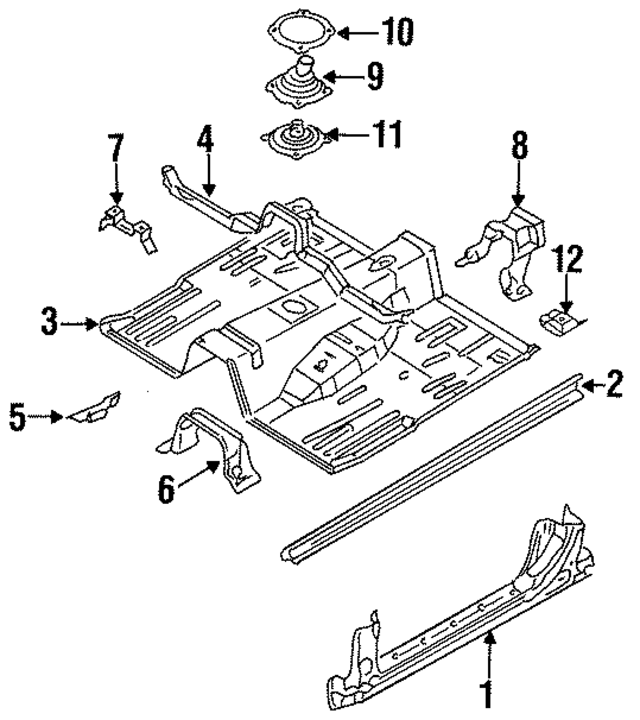 7431270F30 - : Front Floor Pan for Nissan Image