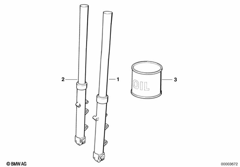 Telescopic Forks, Telelever for 1994 BMW-Motorrad R 100 R #5