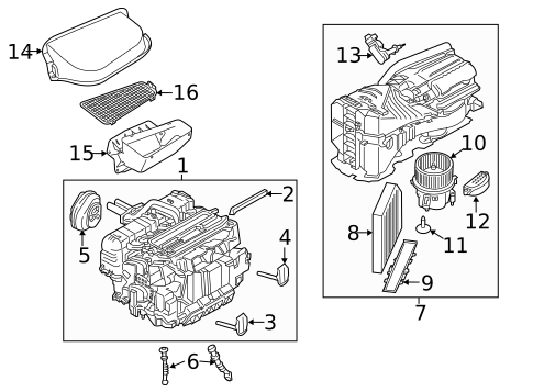 Evaporator & Heater Components for 2020 Porsche Macan #0