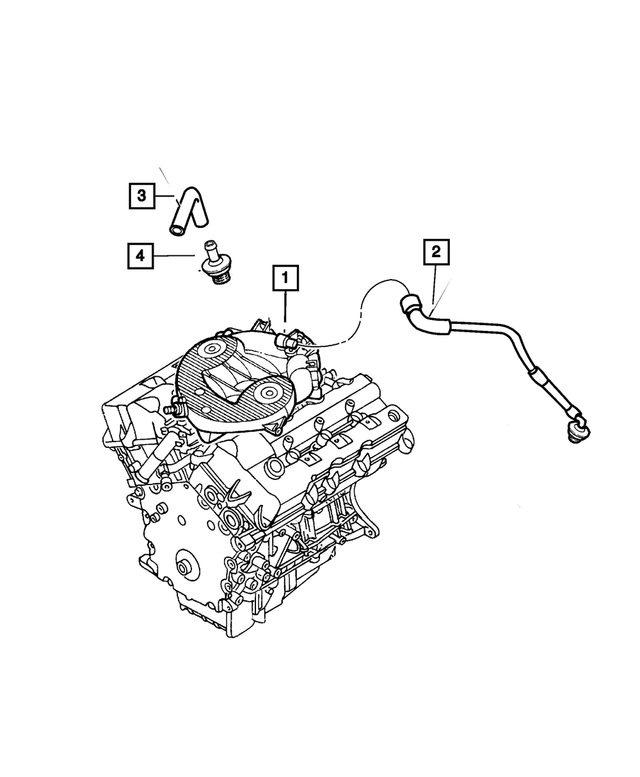 5175350AA - Engine 2.7L Six Cylinder: Pcv Valve for Mopar Image image