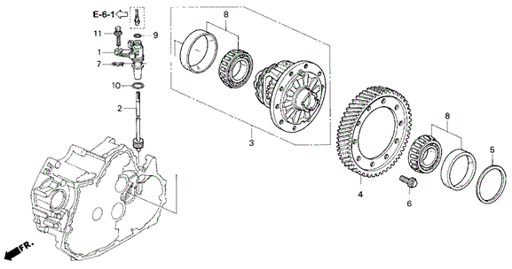 AT Differential Gear (V6) for 1995 Honda Accord #0