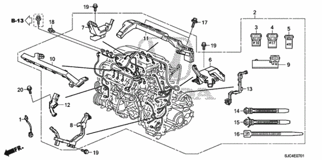 Engine Wire Harness (2) for 2012 Honda Ridgeline #0