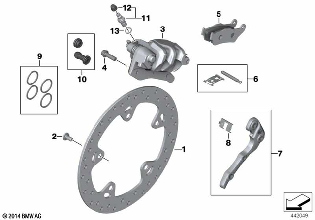 34217664102 - Brakes: Brake Disk -  for BMW-Motorrad Image