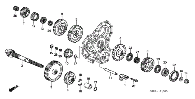 AT Countershaft (V6) for 2001 Honda Accord #0