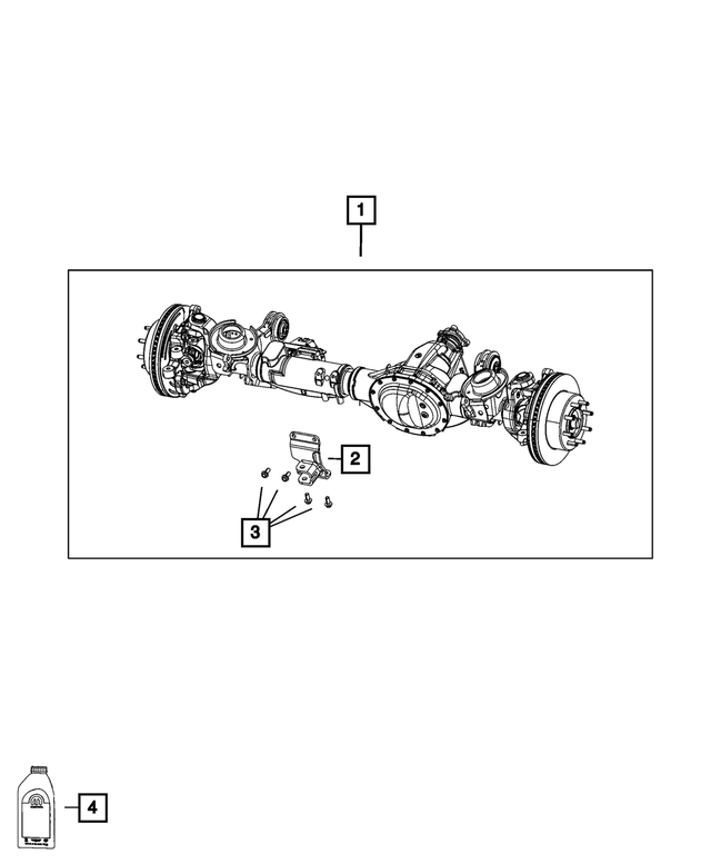 68293573AB - : Front Complete Axle Assembly for Mopar Image