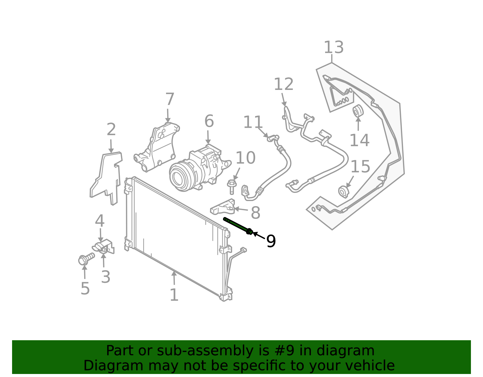 2006-2007 Subaru B9 Tribeca Compressor Mount Bolt 800708720