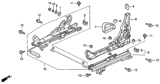 Left Front Seat Components for 1992 Honda Prelude #0