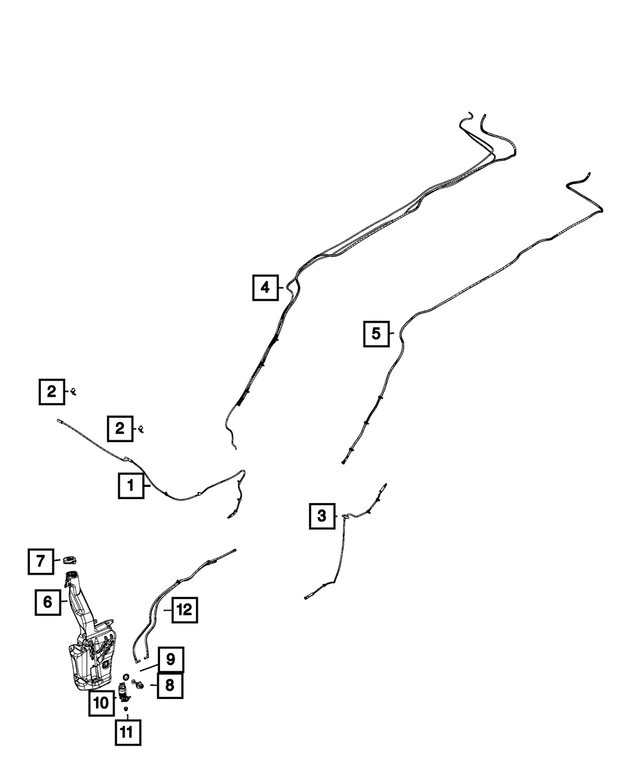 68324018AA - Electrical: Windshield Washer Hose for Mopar Image