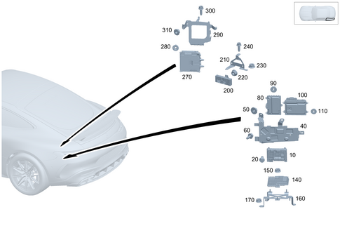Control Units/Fuse Boxes/Relays in Trunk for 2024 Mercedes-Benz AMG GT 55 #0