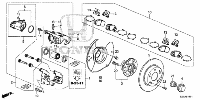 Rear Brake (2) for 2016 Honda CR-Z #0