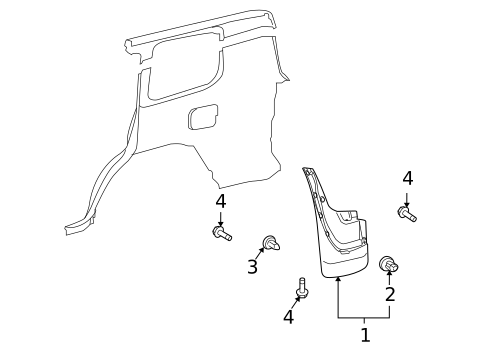 Exterior Trim - Quarter Panel for 2008 Lexus LX570 #0