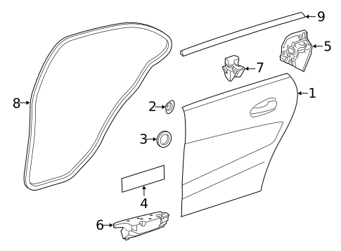 Door & Components for 2015 Mercedes-Benz CLA 45 AMG&reg; #1