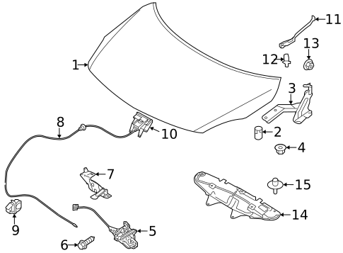 Hood & Components for 2018 Nissan Versa #0
