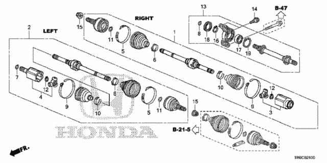 Driveshaft - Half Shaft (1.8L) (MT) for 2015 Honda Civic #0
