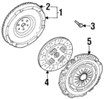 97BZ7550EA - Engine: Clutch for Ford: Contour | Mercury: Cougar, Mystique Image