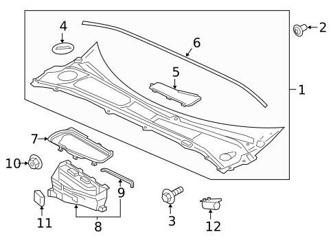 Cowl for 2019 Volvo S90 #0