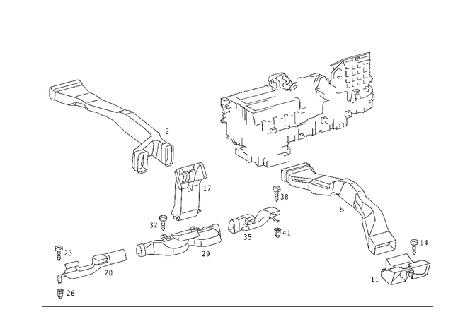 1638301244 - : Air Duct for Mercedes-Benz Image