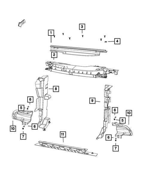 Radiator and Related Parts; Charge Air Cooler for 2020 Jeep Cherokee #4