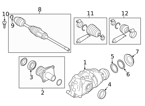 Carrier & Front Axles for 2015 BMW 328i #4
