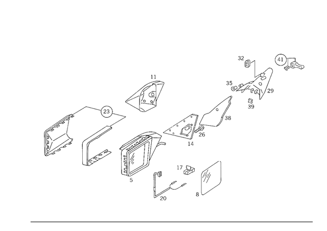 1248200115 - Front Doors: Electric Cable for Mercedes-Benz: 190, 190D, 190E, 200, 200D, 300CE, 300D, 300E, 300TD, 300TE Image image