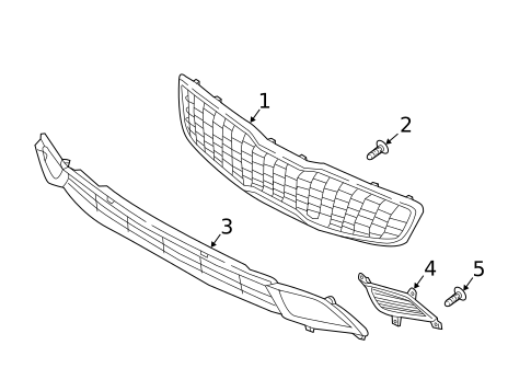 Grille & Components for 2018 Kia Forte5 #0