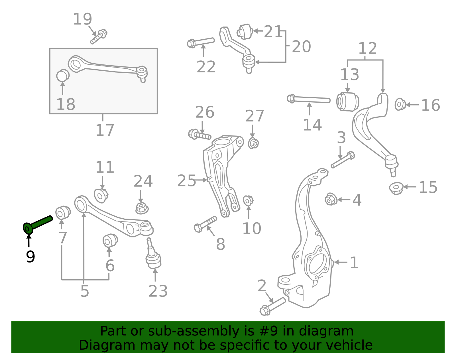2008-2025 Audi Ft Lower Control Arm Mount Bolt WHT-001-949 | OEM Parts ...