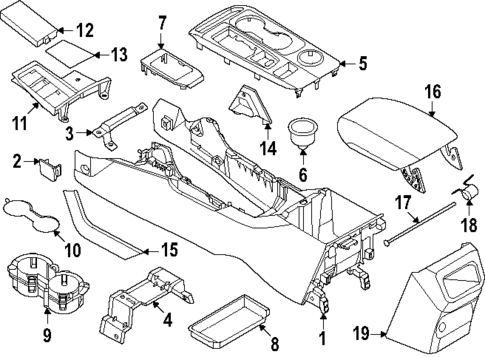 Center Console for 2025 Ford Ranger #0