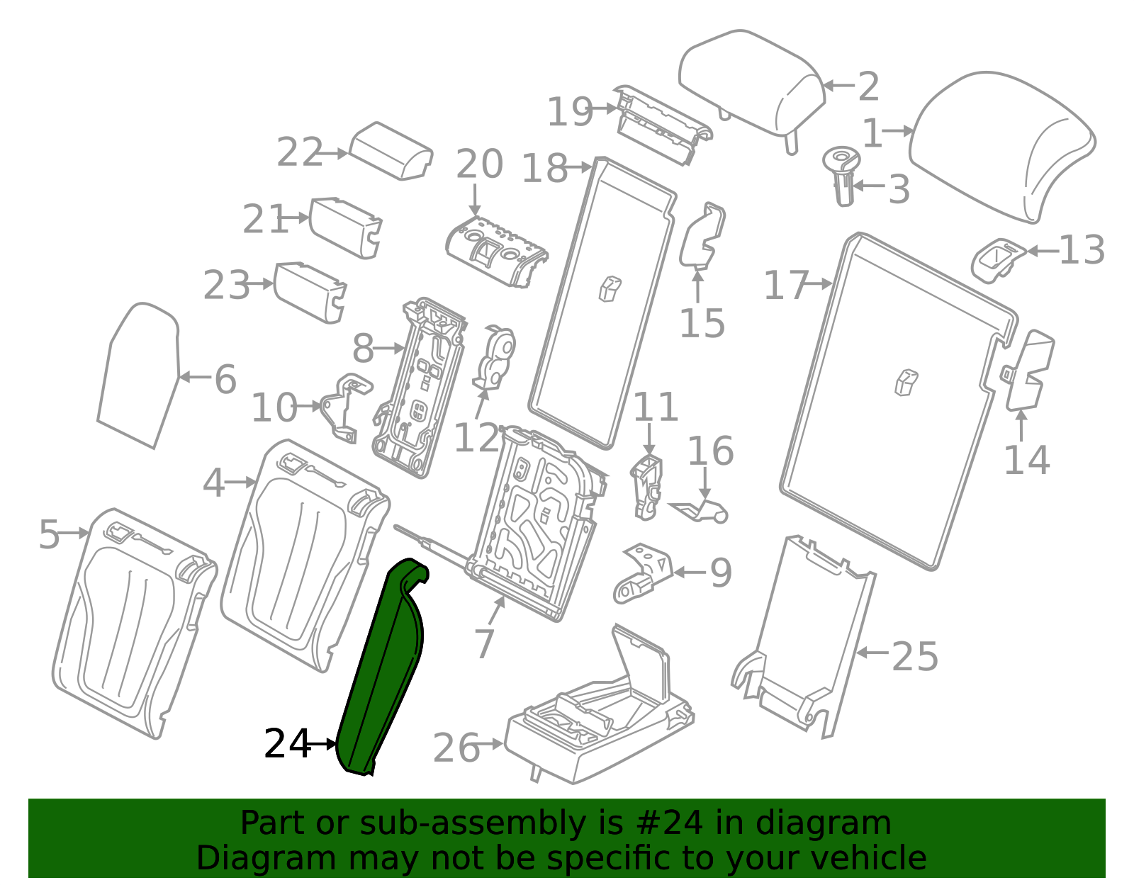 Seat Back Bolster - OEM Support Cushion Assembly | AutoNation Parts