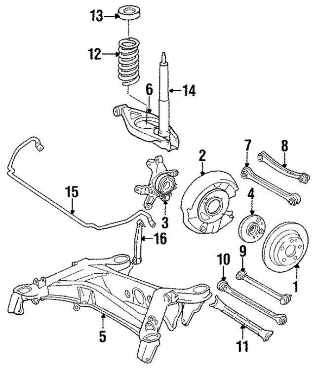1243204413 - Suspension: Suspension Shock Absorber for Mercedes-Benz Image