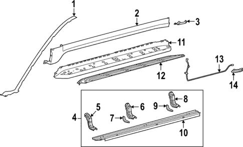 Exterior Trim - Pillars for 2025 Lexus LX700h #0