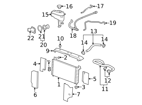Radiator & Components for 2019 Chevrolet Silverado 1500 #41
