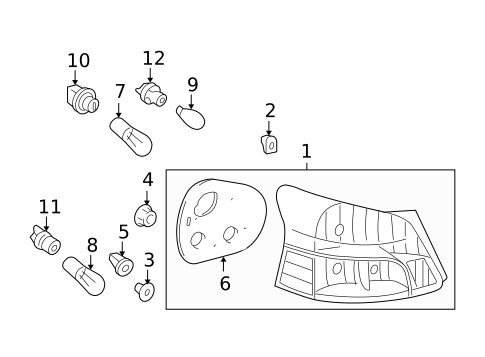 Tail Lamps for 2007 Toyota Yaris #0