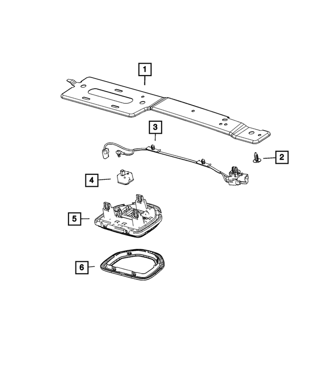 7HE95DX8AA - Interior Trim: Overhead Console Housing for Mopar Image